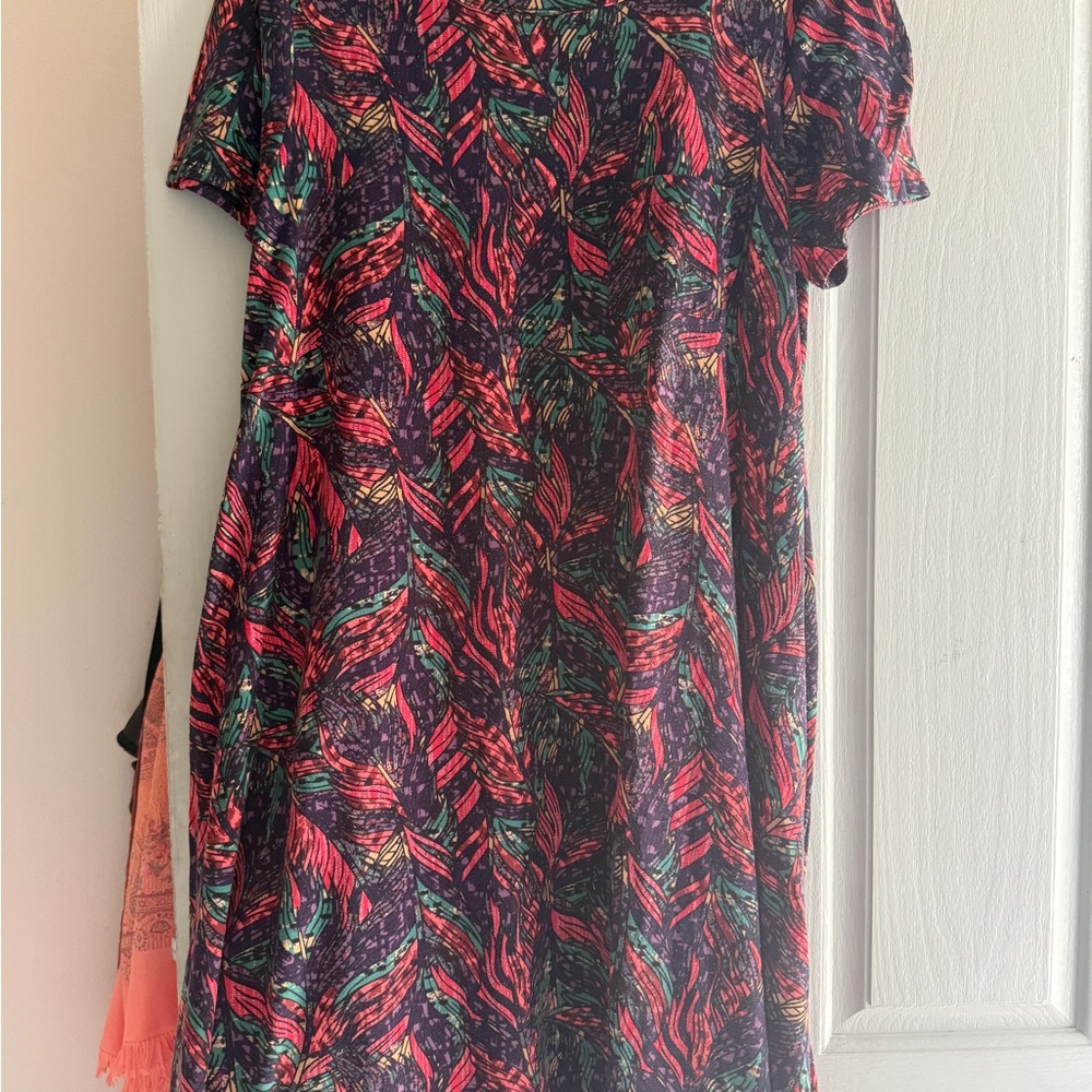 LuLaRoe Asymmetrical Dress - Vibrant Multicolor Pattern